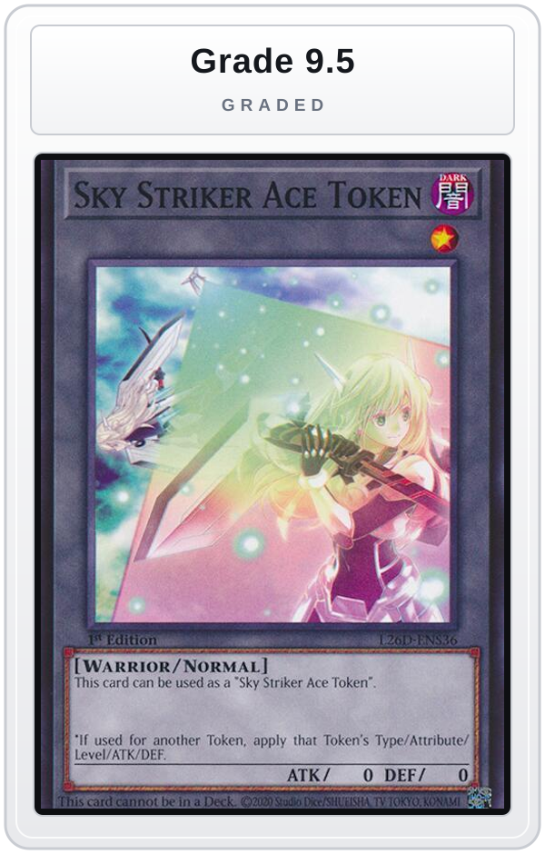 Graded - Sky Striker Ace Token — Grade 9.5 graded overlay
