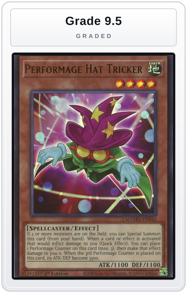 Graded - Performage Hat Tricker — Grade 9.5 graded overlay