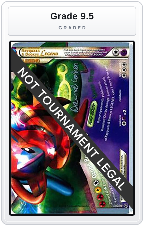 Graded - Rayquaza & Deoxys Legend (90) - 2011 (David Cohen) — Grade 9.5 graded overlay