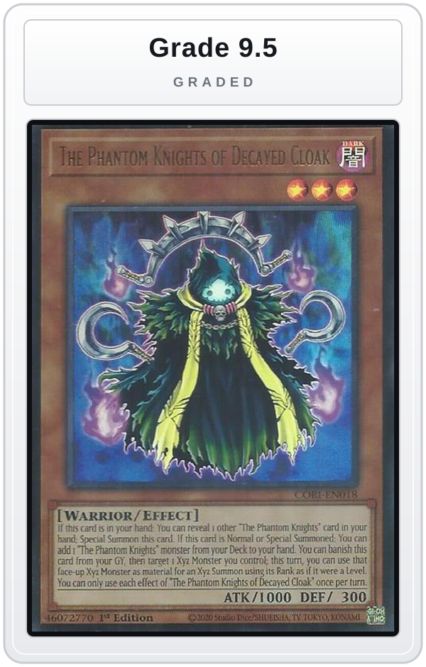 Graded - The Phantom Knights of Decayed Cloak — Grade 9.5 graded overlay