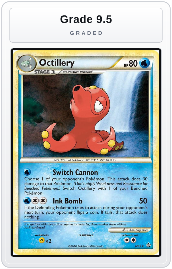 Graded - Octillery — Grade 9.5 graded overlay