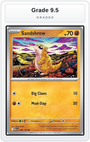 Graded - Sandshrew — Grade 9.5 graded overlay