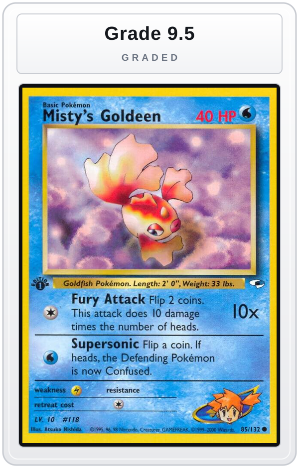 Graded - Misty's Goldeen (85) — Grade 9.5 graded overlay