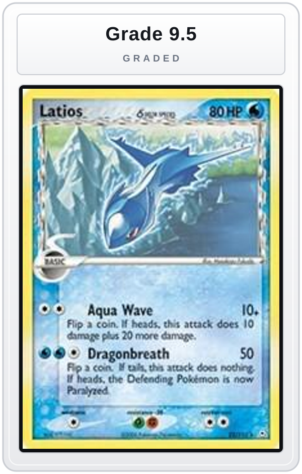 Graded - Latios - 22/110 (Holo) — Grade 9.5 graded overlay