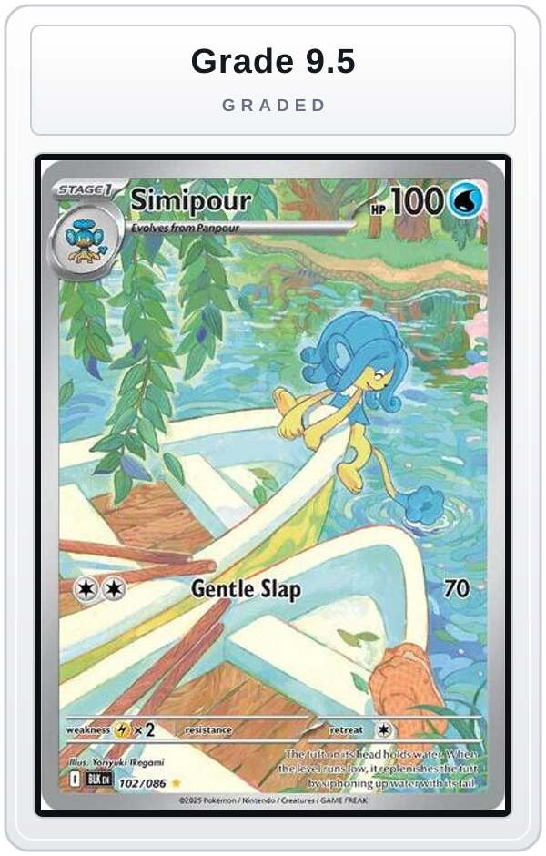 Graded - Simipour - 102/086 — Grade 9.5 graded overlay