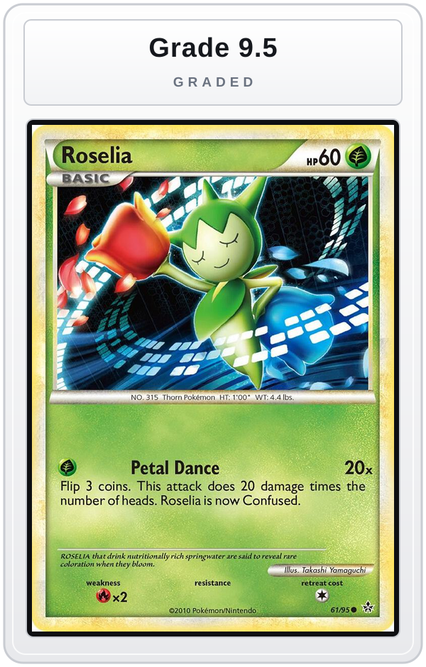 Graded - Roselia — Grade 9.5 graded overlay