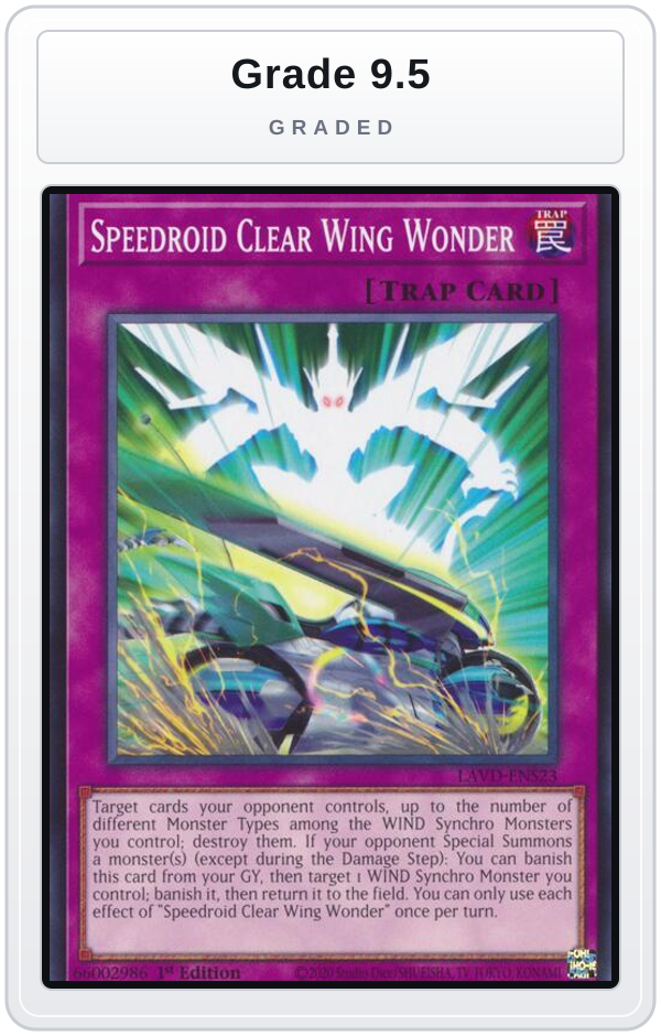 Graded - Speedroid Clear Wing Wonder — Grade 9.5 graded overlay