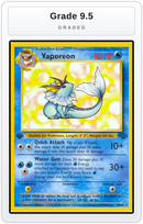 Graded - Vaporeon (28) — Grade 9.5 graded overlay