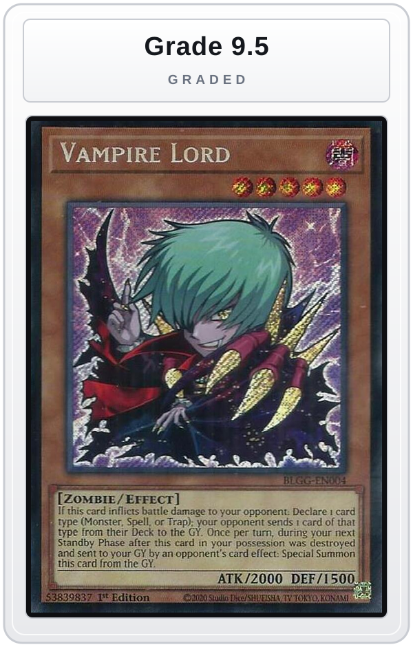 Graded - Vampire Lord — Grade 9.5 graded overlay