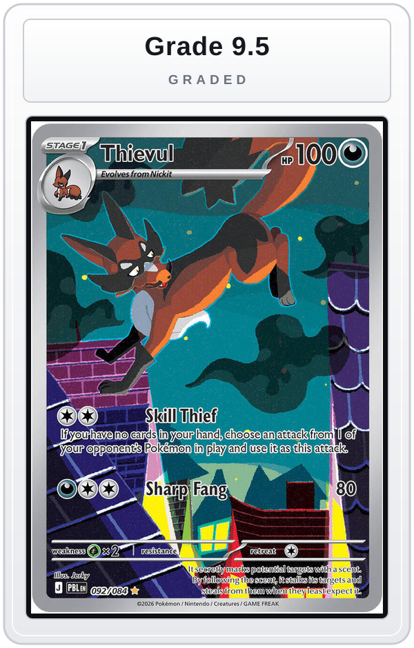 Graded - Thievul - 092/084 — Grade 9.5 graded overlay