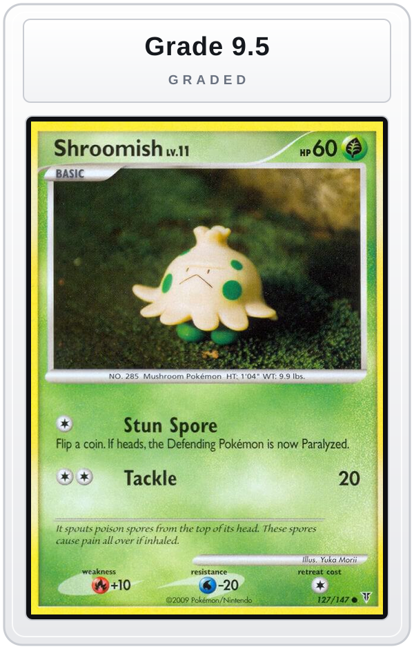 Graded - Shroomish — Grade 9.5 graded overlay