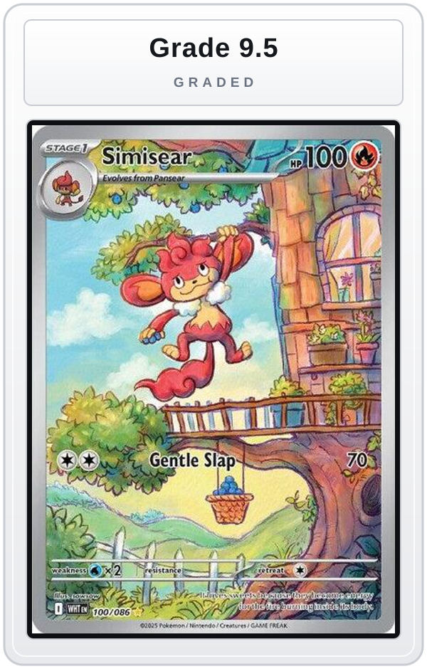 Graded - Simisear - 100/086 — Grade 9.5 graded overlay