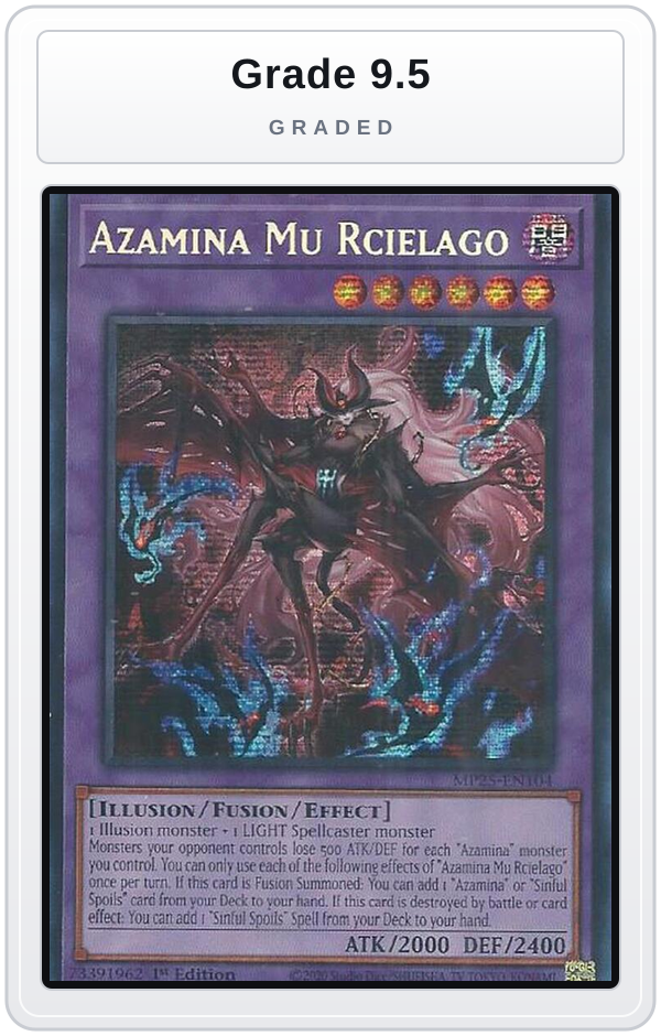 Graded - Azamina Mu Rcielago — Grade 9.5 graded overlay
