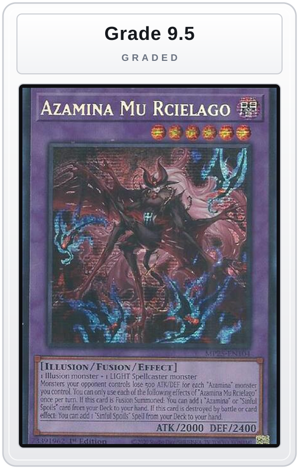 Graded - Azamina Mu Rcielago — Grade 9.5 graded overlay