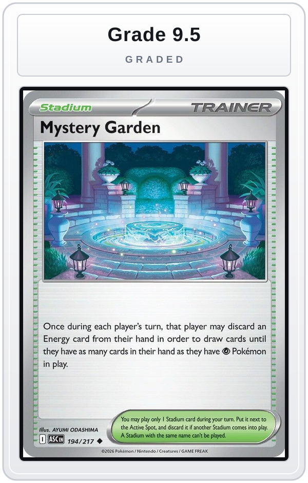Graded - Mystery Garden — Grade 9.5 graded overlay