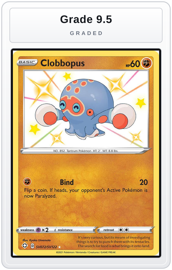 Graded - Clobbopus — Grade 9.5 graded overlay