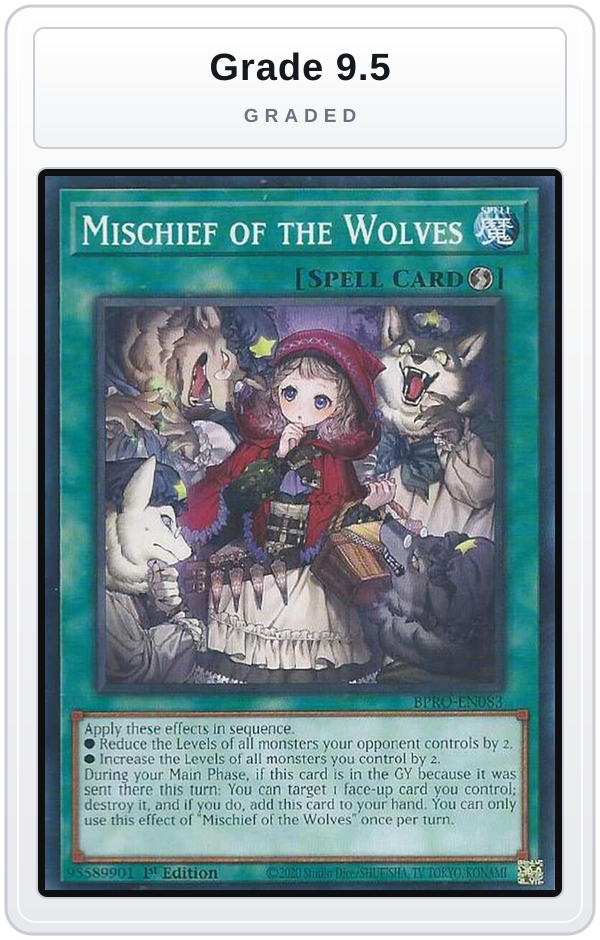 Graded - Mischief of the Wolves — Grade 9.5 graded overlay
