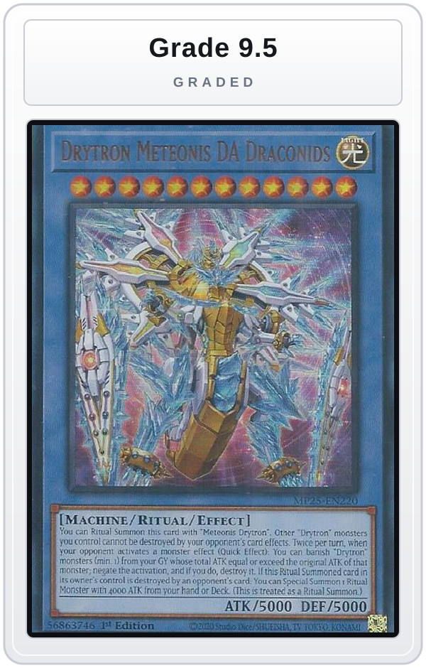 Graded - Drytron Meteonis DA Draconids — Grade 9.5 graded overlay