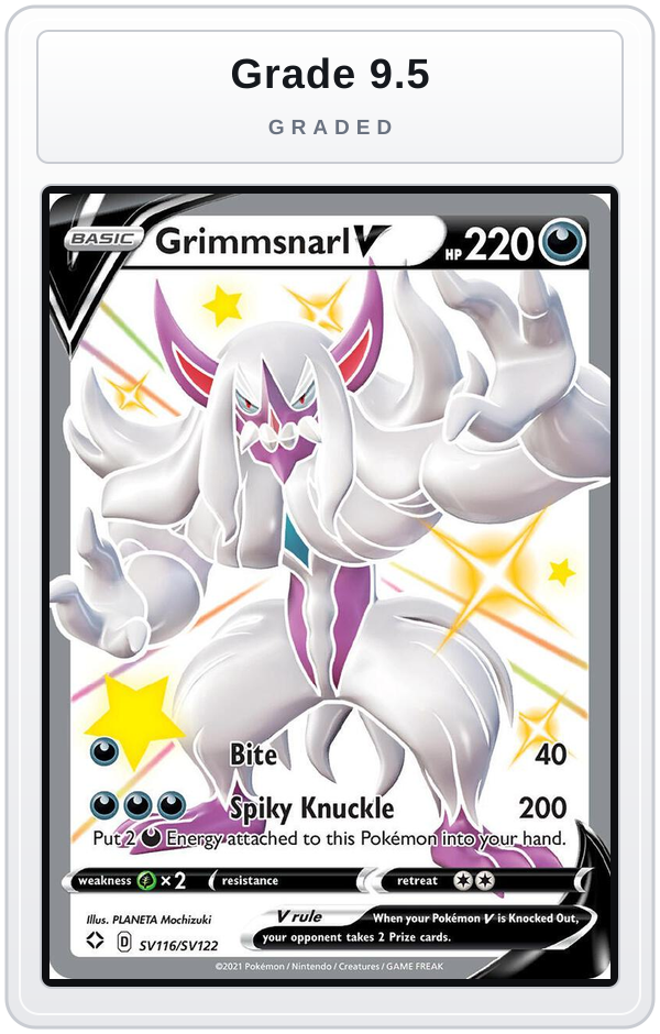 Graded - Grimmsnarl V — Grade 9.5 graded overlay