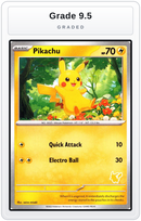 Graded - Pikachu — Grade 9.5 graded overlay