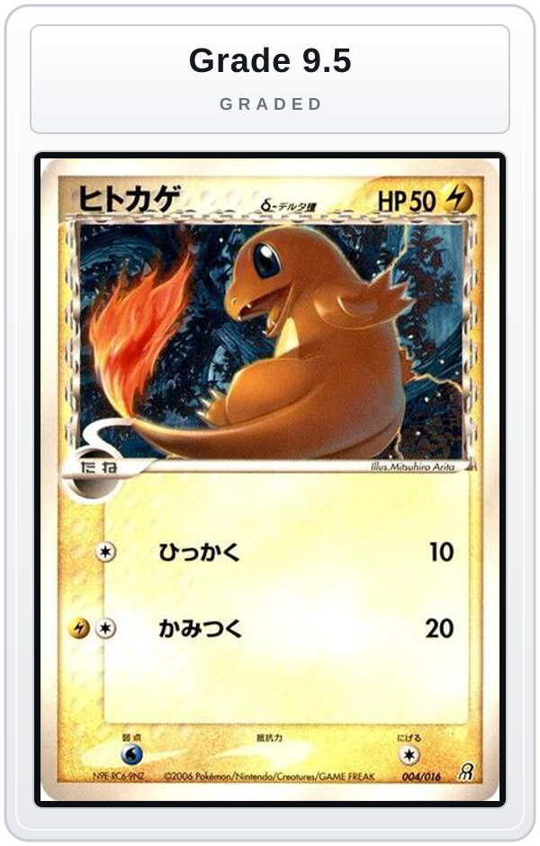 Graded - Charmander (Delta Species) — Grade 9.5 graded overlay