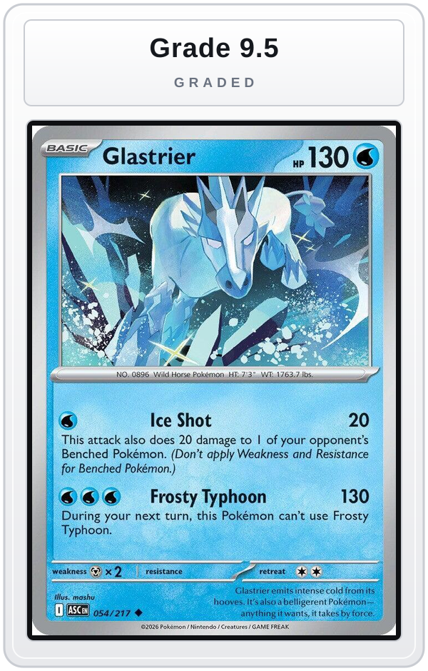 Graded - Glastrier — Grade 9.5 graded overlay