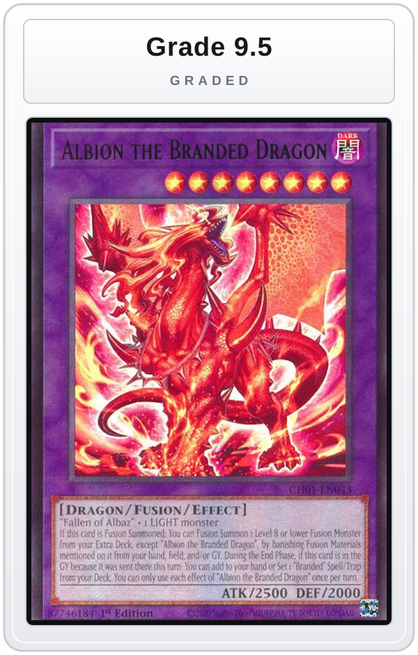 Graded - Albion the Branded Dragon — Grade 9.5 graded overlay