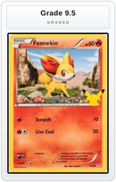 Graded - Fennekin - 14/25 — Grade 9.5 graded overlay