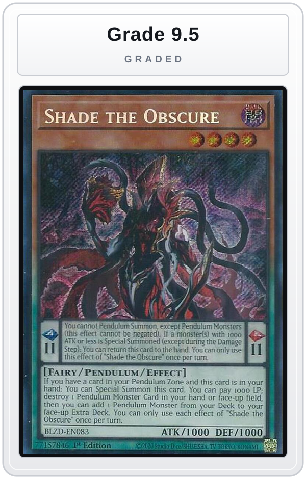 Graded - Shade the Obscure — Grade 9.5 graded overlay