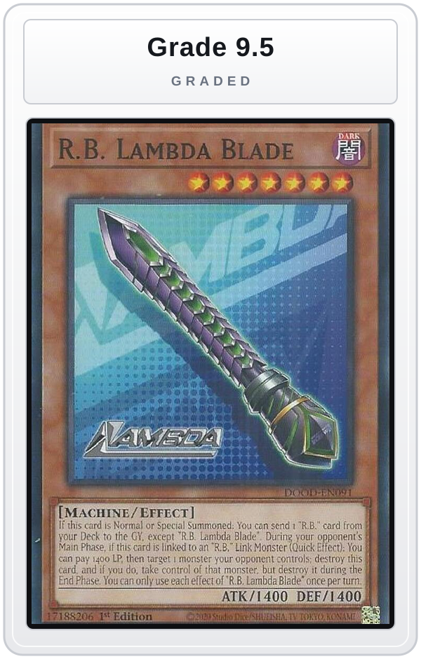 Graded - R.B. Lambda Blade — Grade 9.5 graded overlay