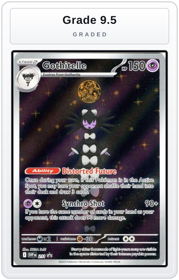 Graded - Gothitelle - 211 — Grade 9.5 graded overlay