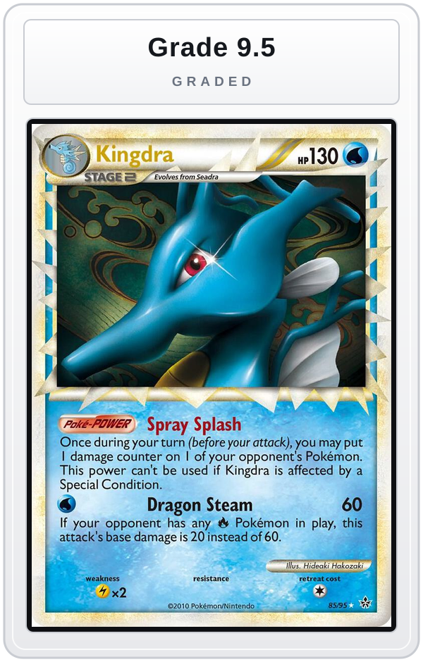 Graded - Kingdra (Prime) — Grade 9.5 graded overlay