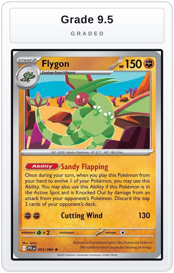Graded - Flygon - 053/094 — Grade 9.5 graded overlay