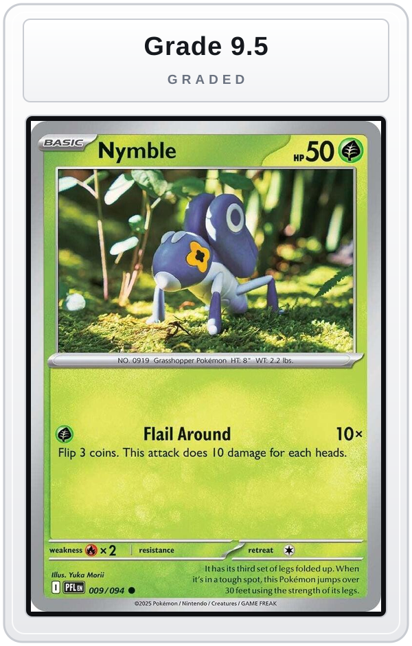 Graded - Nymble - 009/094 — Grade 9.5 graded overlay