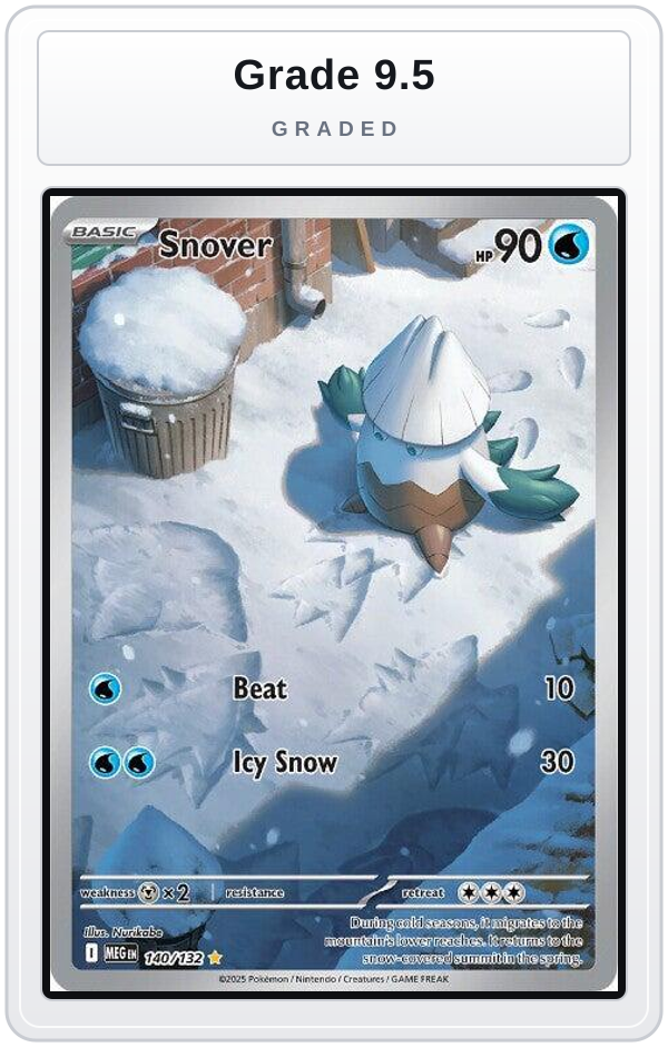 Graded - Snover - 140/132 — Grade 9.5 graded overlay