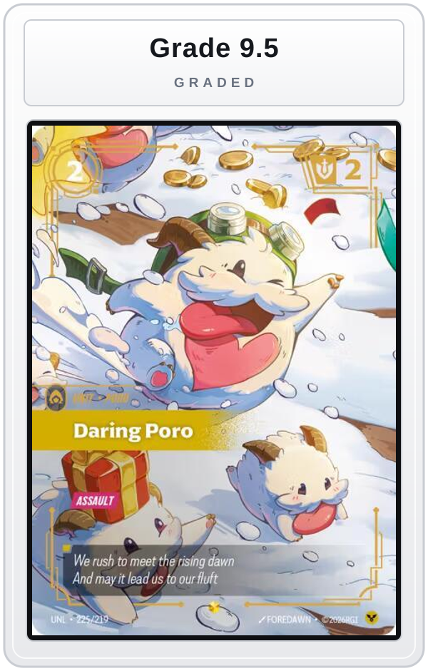 Graded - Daring Poro (Overnumbered) — Grade 9.5 graded overlay