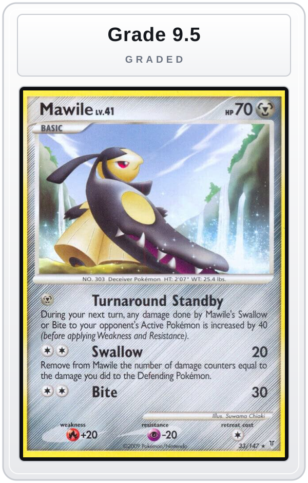 Graded - Mawile — Grade 9.5 graded overlay