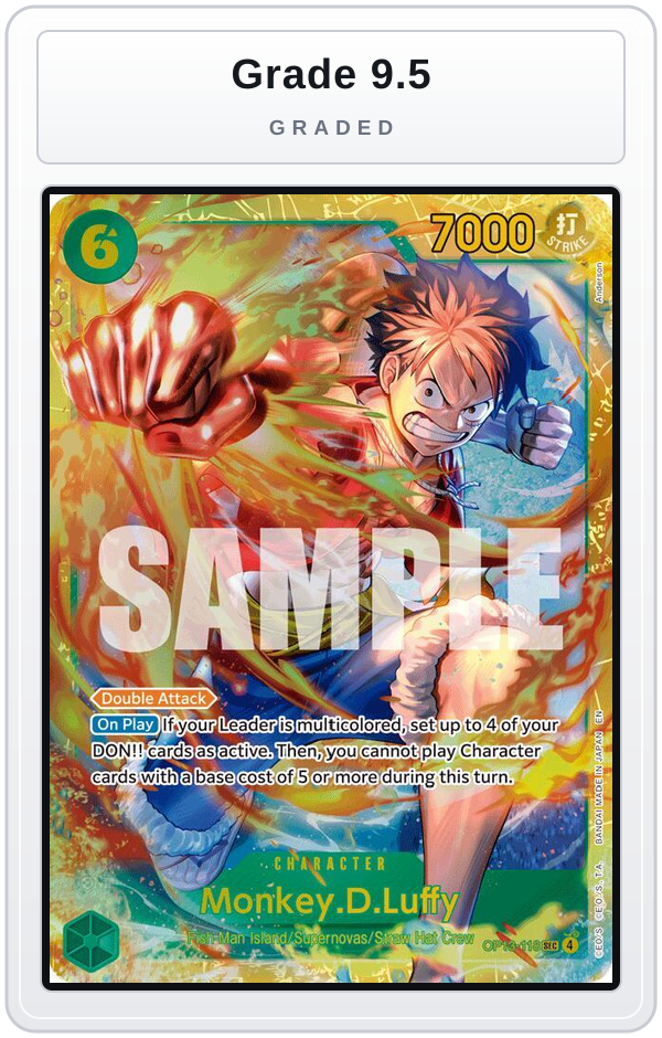 Graded - Monkey.D.Luffy (118) — Grade 9.5 graded overlay