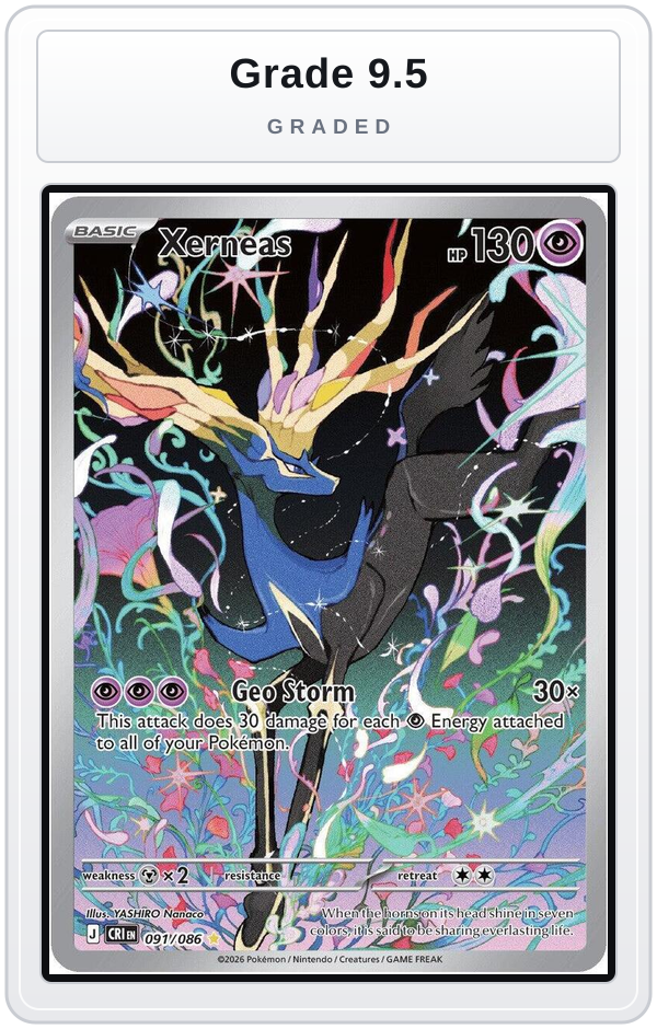 Graded - Xerneas - 091/086 — Grade 9.5 graded overlay