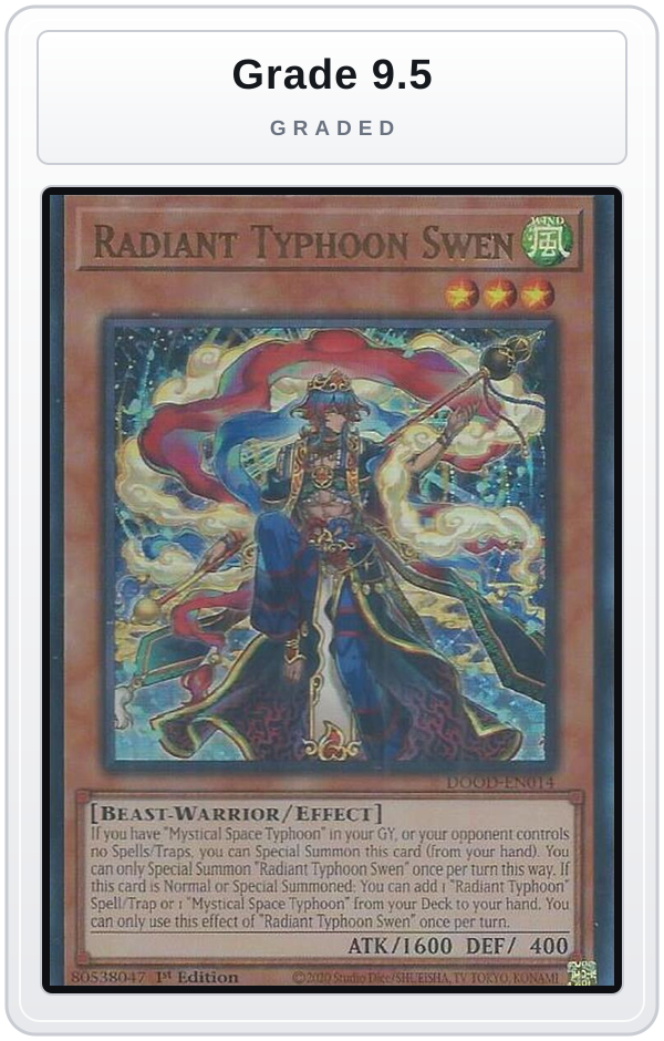 Graded - Radiant Typhoon Swen — Grade 9.5 graded overlay
