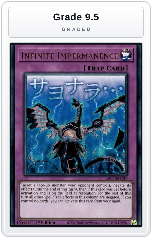 Graded - Infinite Impermanence — Grade 9.5 graded overlay