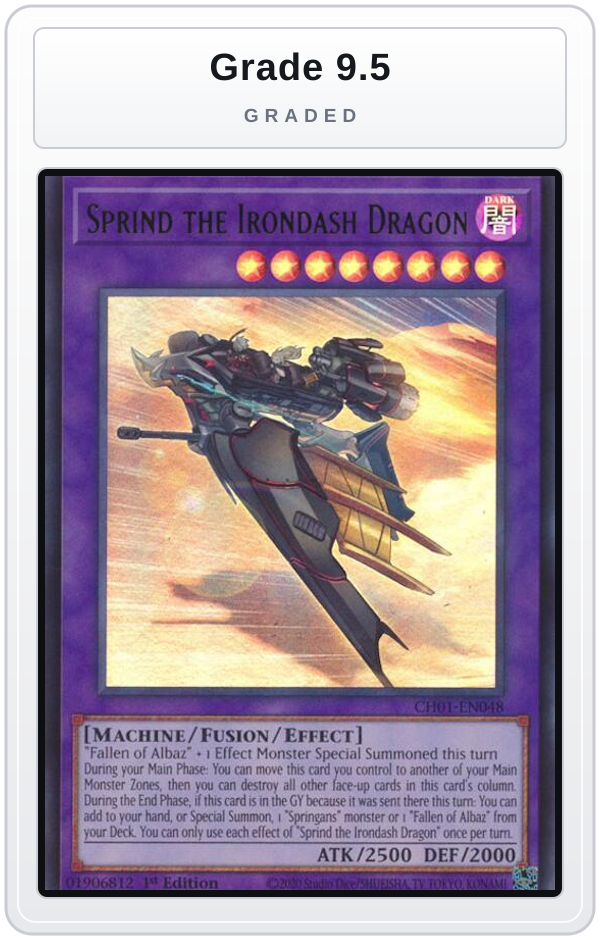Graded - Sprind the Irondash Dragon — Grade 9.5 graded overlay