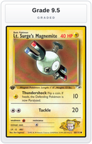 Graded - Lt. Surge's Magnemite (80) — Grade 9.5 graded overlay