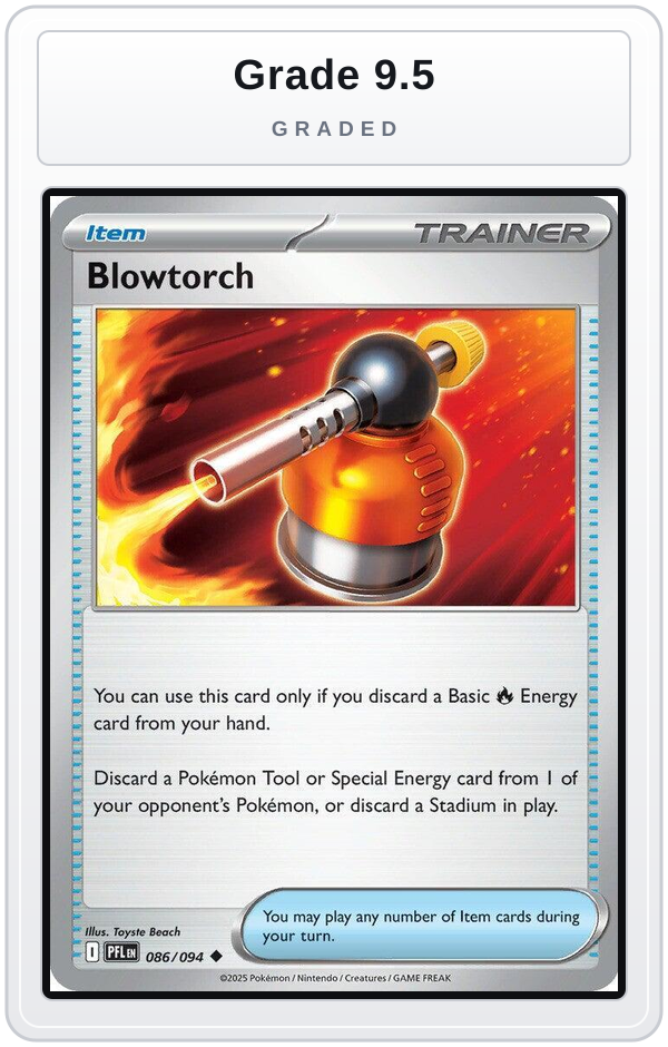 Graded - Blowtorch - 086/094 — Grade 9.5 graded overlay