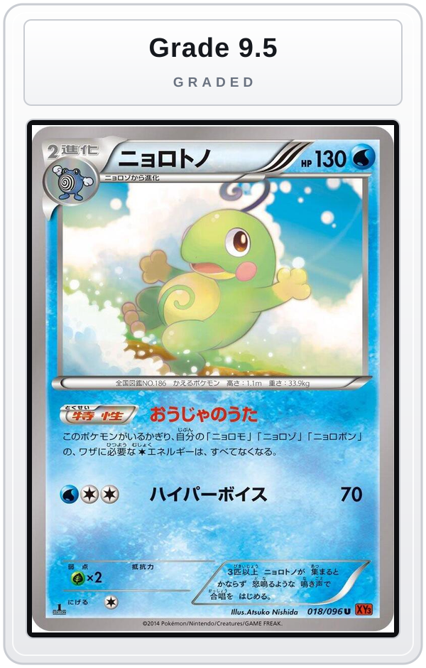 Graded - Politoed — Grade 9.5 graded overlay