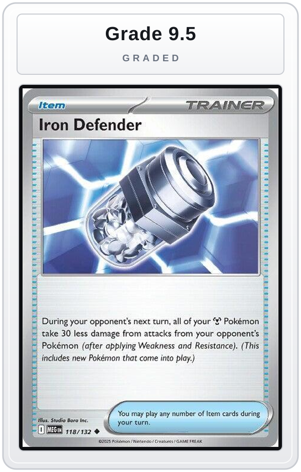 Graded - Iron Defender — Grade 9.5 graded overlay