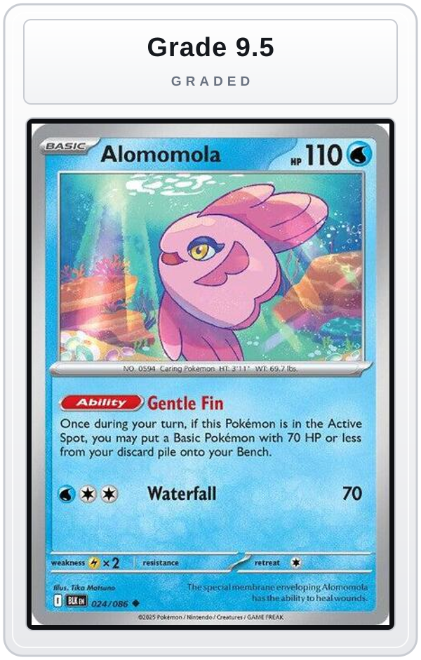 Graded - Alomomola — Grade 9.5 graded overlay
