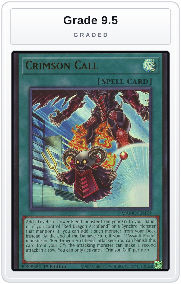 Graded - Crimson Call — Grade 9.5 graded overlay