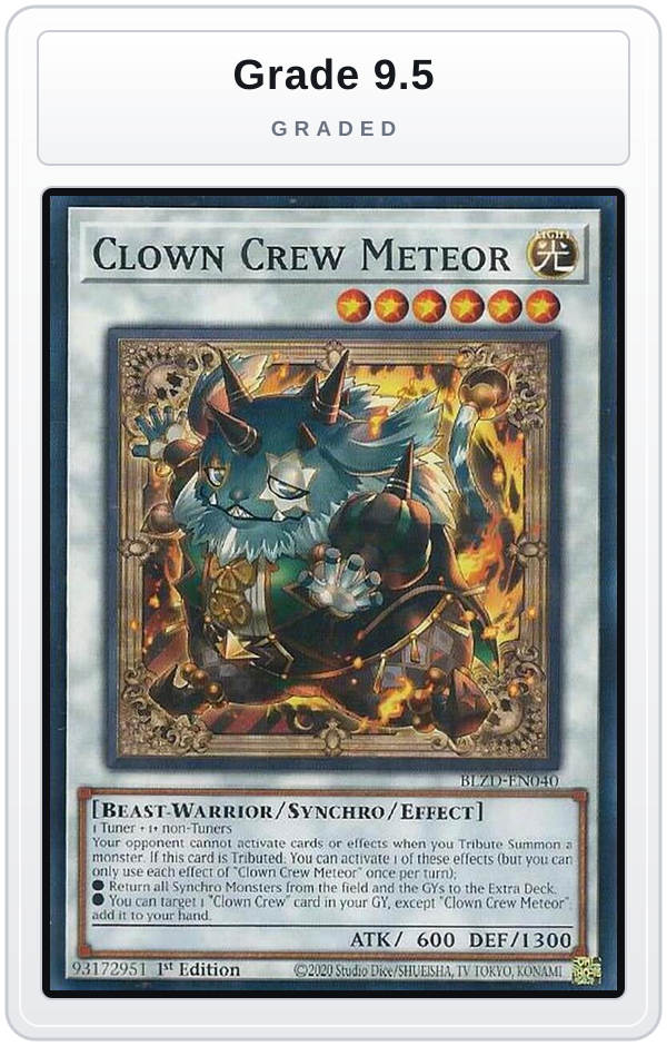 Graded - Clown Crew Meteor — Grade 9.5 graded overlay