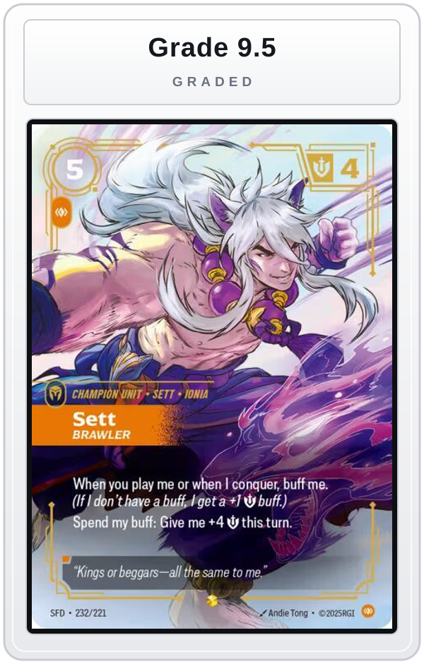 Graded - Sett - Brawler (Overnumbered) — Grade 9.5 graded overlay